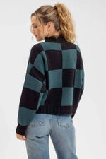 Bella Checkered Knit Sweater