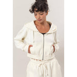 Deya Zip Up Hoodie Jacket With Seam Detailing