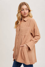 Leigh Button Shirt Tunic