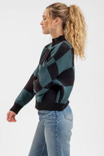 Bella Checkered Knit Sweater