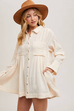 Leigh Button Shirt Tunic