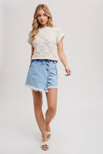 Sorene Denim Frayed Skort