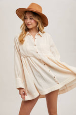 Leigh Button Shirt Tunic