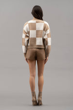 Bella Checkered Knit Sweater