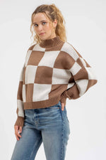 Bella Checkered Knit Sweater