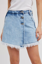 Sorene Denim Frayed Skort