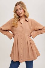 Leigh Button Shirt Tunic