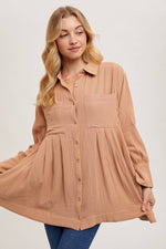 Leigh Button Shirt Tunic