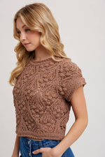 Elara Knit Short-Sleeved Sweater