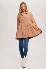 Leigh Button Shirt Tunic