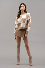 Bella Checkered Knit Sweater