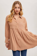 Leigh Button Shirt Tunic