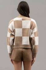 Bella Checkered Knit Sweater