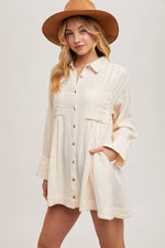 Leigh Button Shirt Tunic