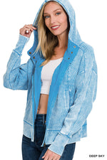 Wesleigh Waffle Zip Up