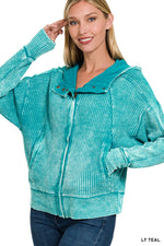 Wesleigh Waffle Zip Up