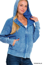 Wesleigh Waffle Zip Up