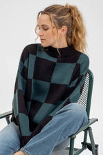 Bella Checkered Knit Sweater