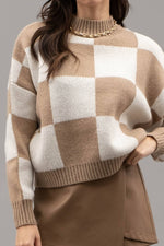 Bella Checkered Knit Sweater