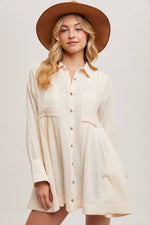 Leigh Button Shirt Tunic