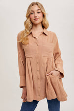 Leigh Button Shirt Tunic