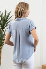 Capri Drop Shoulder Button-up Top