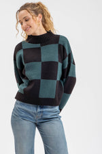 Bella Checkered Knit Sweater