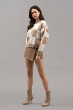 Bella Checkered Knit Sweater