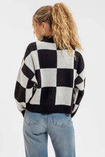 Bella Checkered Knit Sweater