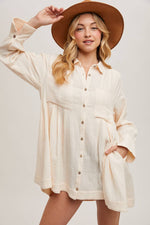 Leigh Button Shirt Tunic