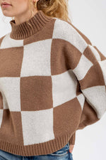 Bella Checkered Knit Sweater