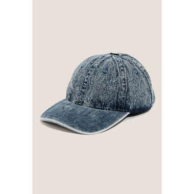 Faded Wash Denim Baseball Cap