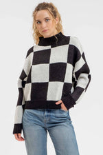 Bella Checkered Knit Sweater