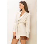 Ivy Shawl Collar Belted Blazer