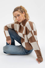 Bella Checkered Knit Sweater